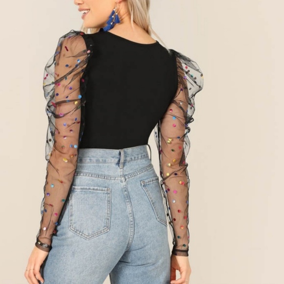 Tiffany sheer dotted shirt - Picture 2 of 8